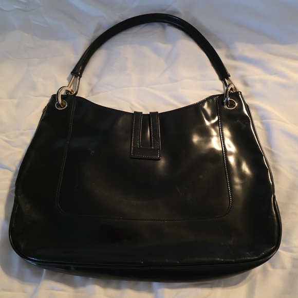 Vintage GUCCI Patent Leather Black Bag Purse - Picture 7 of 15